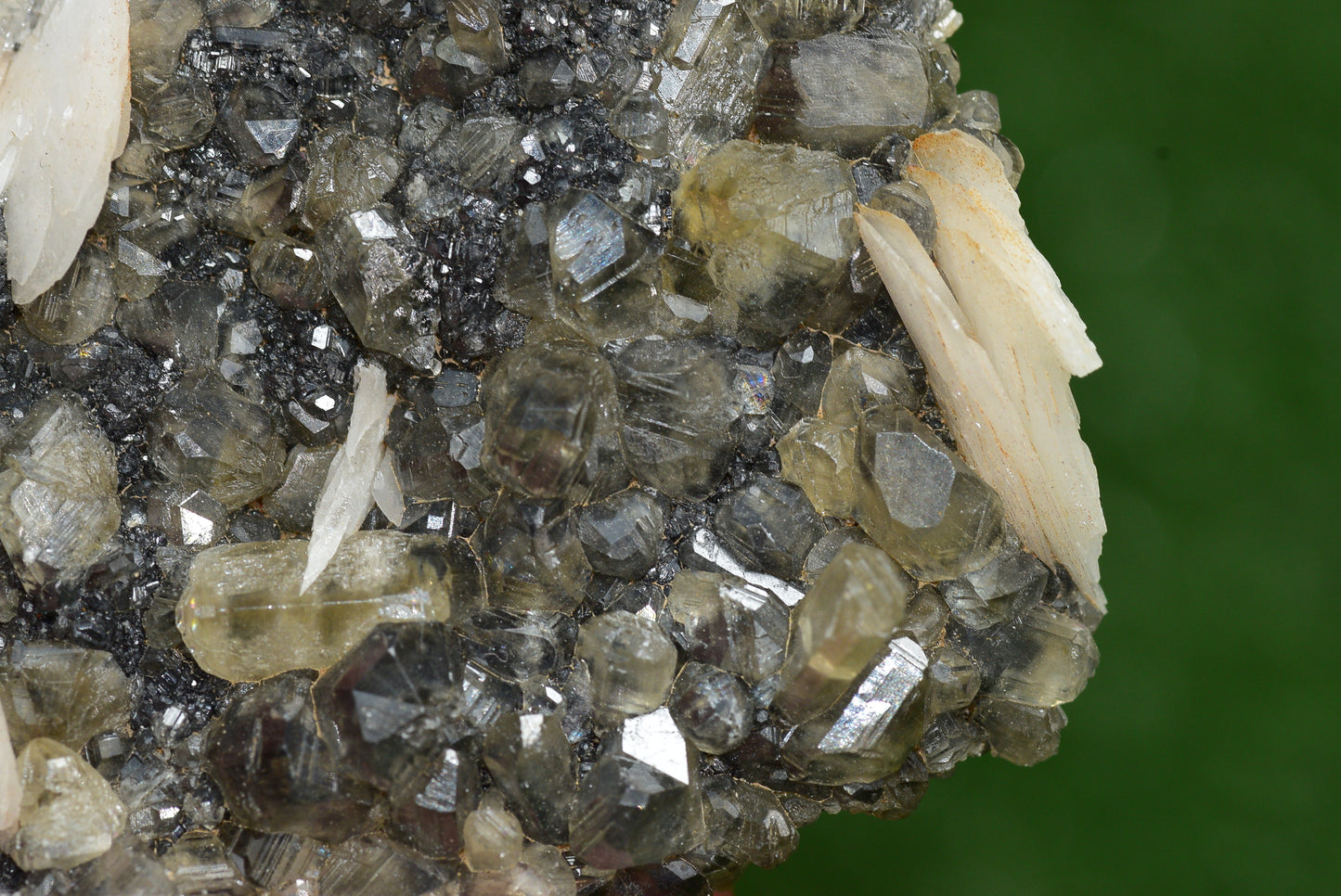 Cerussite with Barite & Dendrite Crystals on Galena RARE Genuine Gemstone from Morocco Fluorescent Mineral Powerful Spiritual Gem - MeteoriteNwa.com