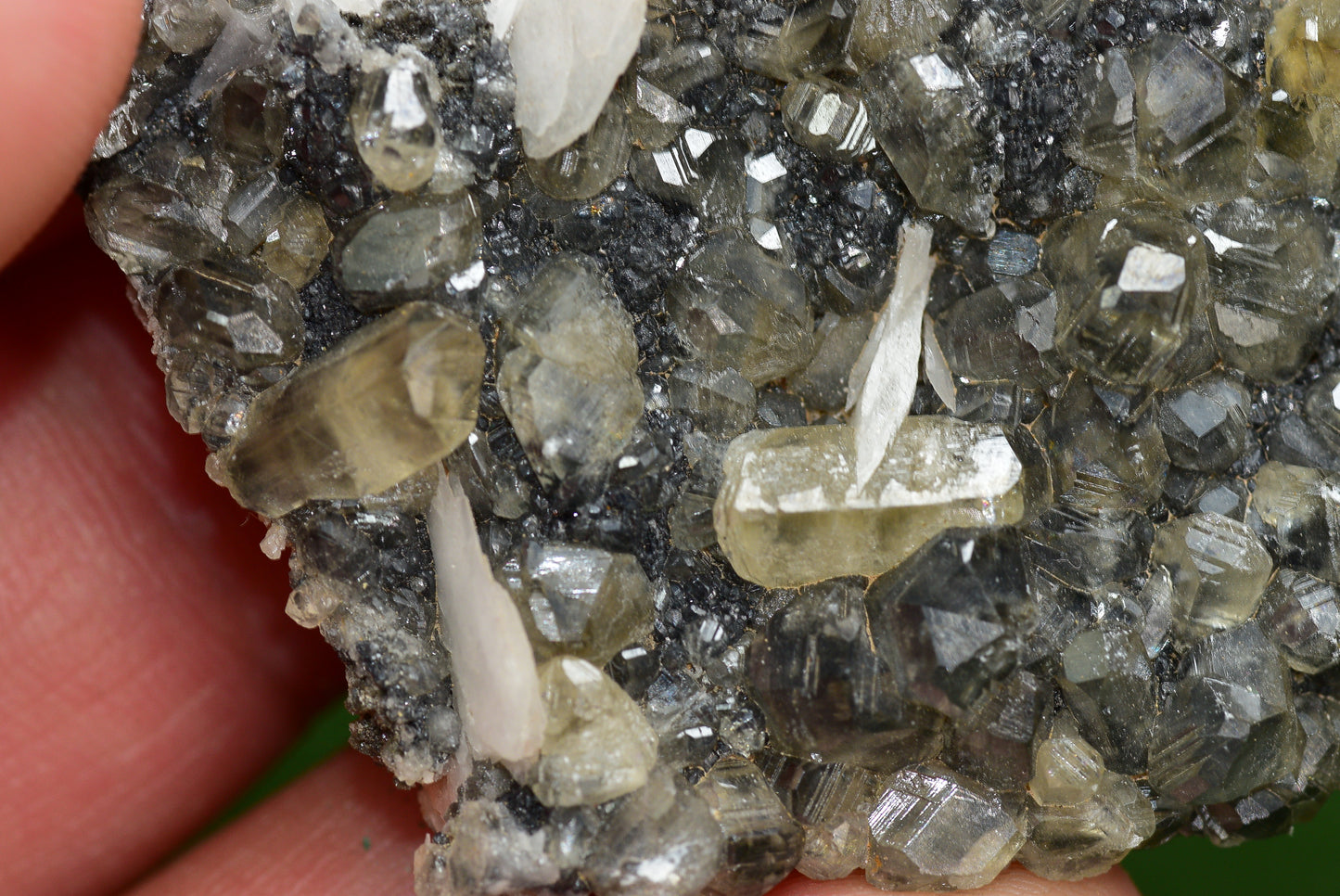 Cerussite with Barite & Dendrite Crystals on Galena RARE Genuine Gemstone from Morocco Fluorescent Mineral Powerful Spiritual Gem - MeteoriteNwa.com