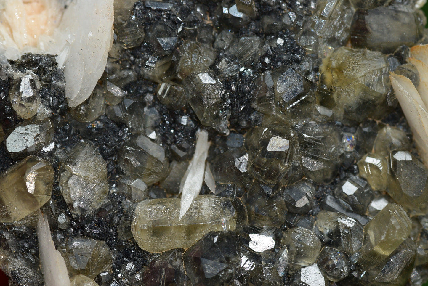 Cerussite with Barite & Dendrite Crystals on Galena RARE Genuine Gemstone from Morocco Fluorescent Mineral Powerful Spiritual Gem - MeteoriteNwa.com