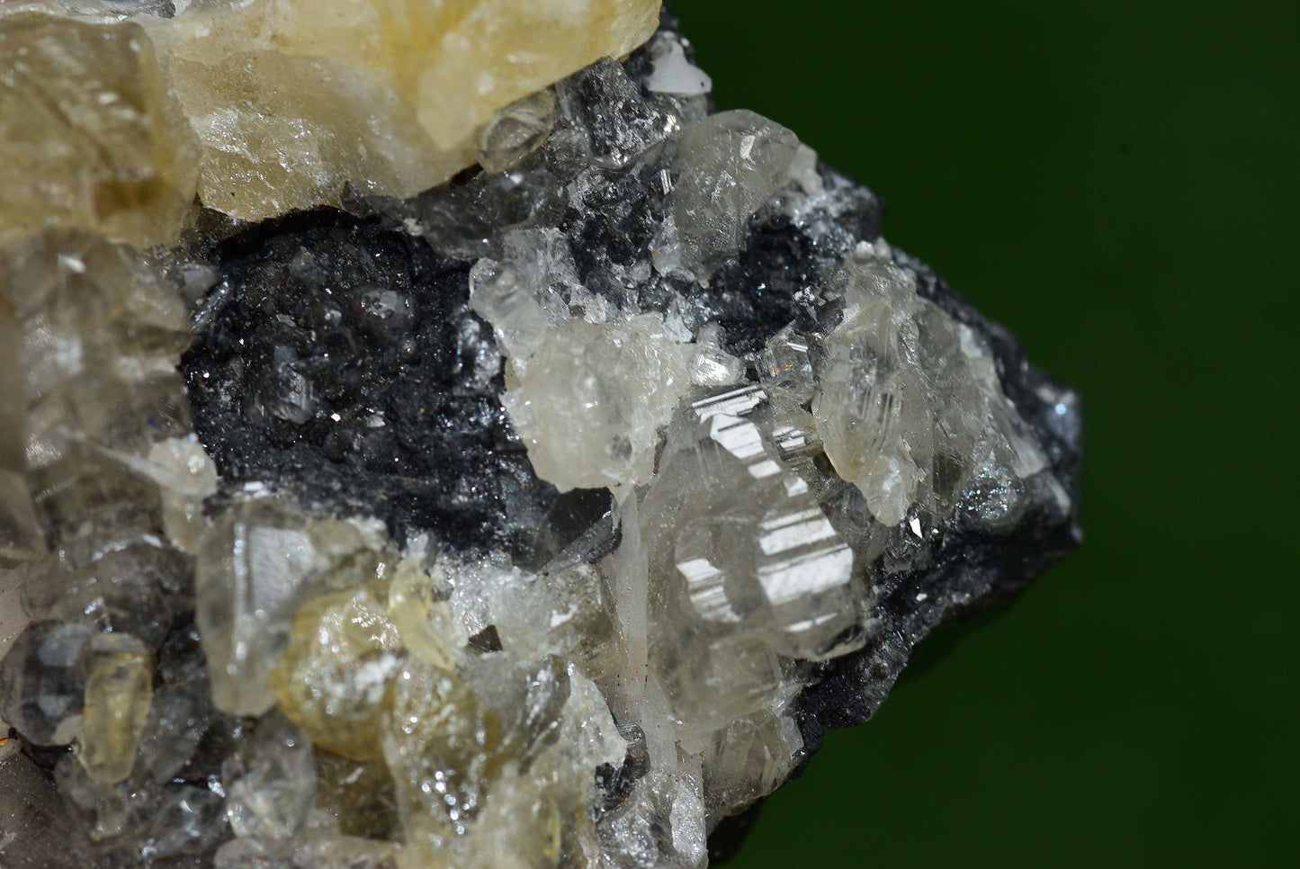 Cerussite with Barite & Dendrite Crystals on Galena RARE Genuine Gemstone from Morocco Fluorescent Mineral Powerful Spiritual Gem - MeteoriteNwa.com