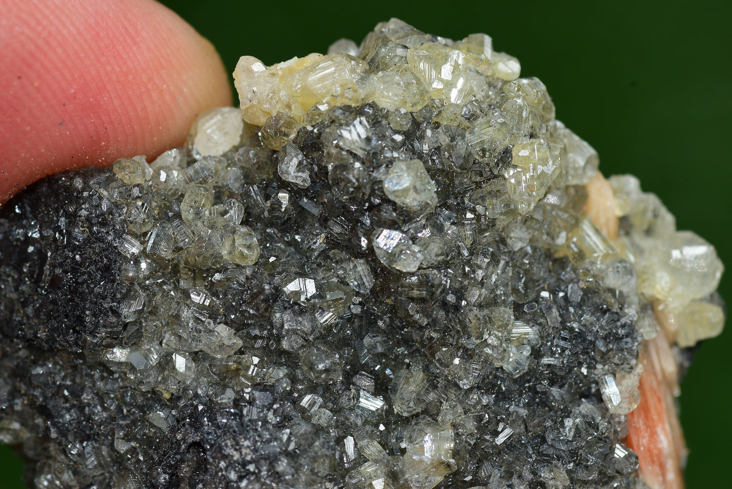 Cerussite with Barite & Dendrite Crystals on Galena RARE Genuine Gemstone from Morocco Fluorescent Mineral Powerful Spiritual Gem - MeteoriteNwa.com