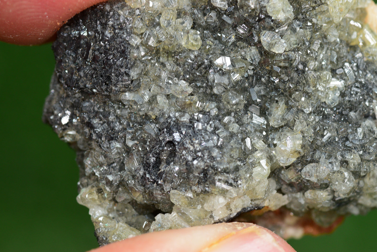 Cerussite with Barite & Dendrite Crystals on Galena RARE Genuine Gemstone from Morocco Fluorescent Mineral Powerful Spiritual Gem - MeteoriteNwa.com