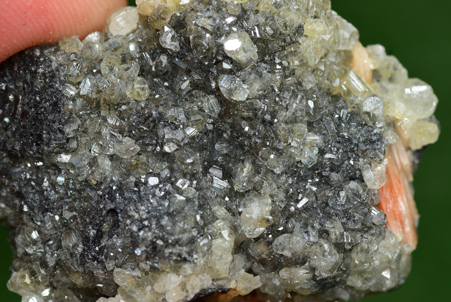 Cerussite with Barite & Dendrite Crystals on Galena RARE Genuine Gemstone from Morocco Fluorescent Mineral Powerful Spiritual Gem - MeteoriteNwa.com