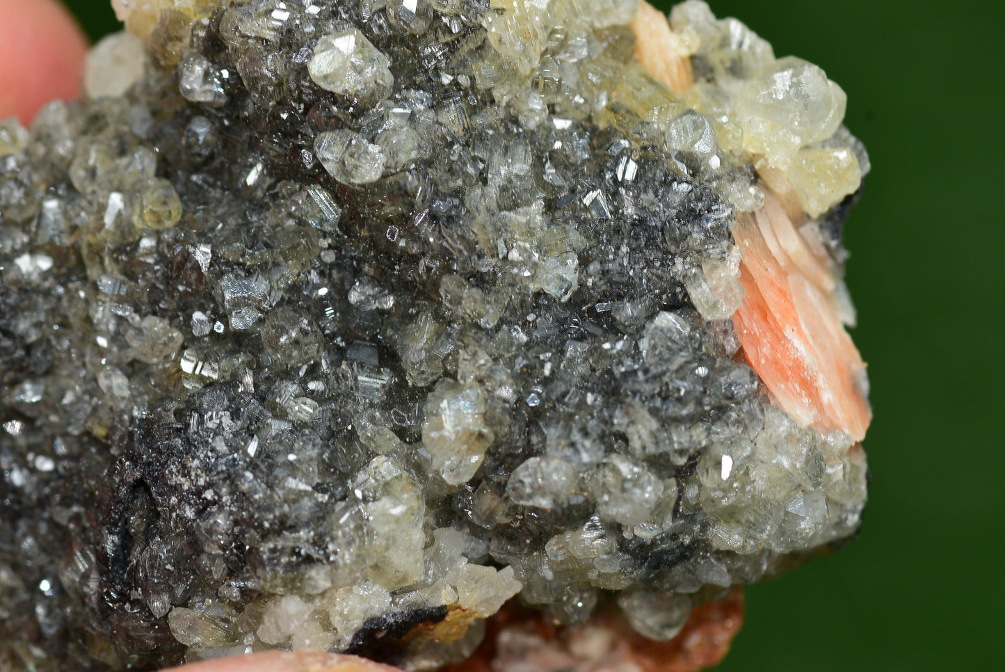 Cerussite with Barite & Dendrite Crystals on Galena RARE Genuine Gemstone from Morocco Fluorescent Mineral Powerful Spiritual Gem - MeteoriteNwa.com