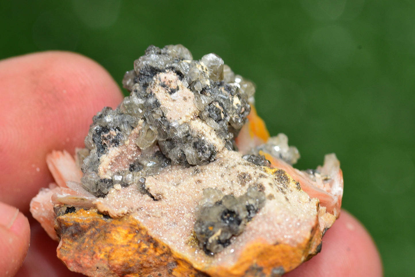 Cerussite with Barite & Dendrite Crystals on Galena RARE Genuine Gemstone from Morocco Fluorescent Mineral Powerful Spiritual Gem - MeteoriteNwa.com