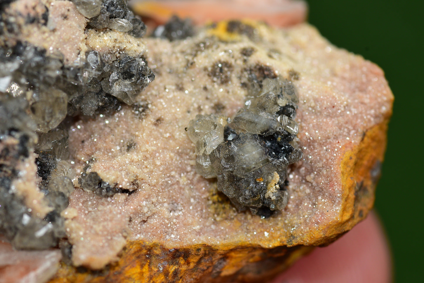 Cerussite with Barite & Dendrite Crystals on Galena RARE Genuine Gemstone from Morocco Fluorescent Mineral Powerful Spiritual Gem - MeteoriteNwa.com