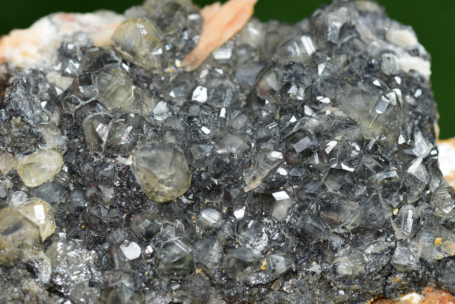 Cerussite with Barite & Dendrite Crystals on Galena RARE Genuine Gemstone from Morocco Fluorescent Mineral Powerful Spiritual Gem - MeteoriteNwa.com