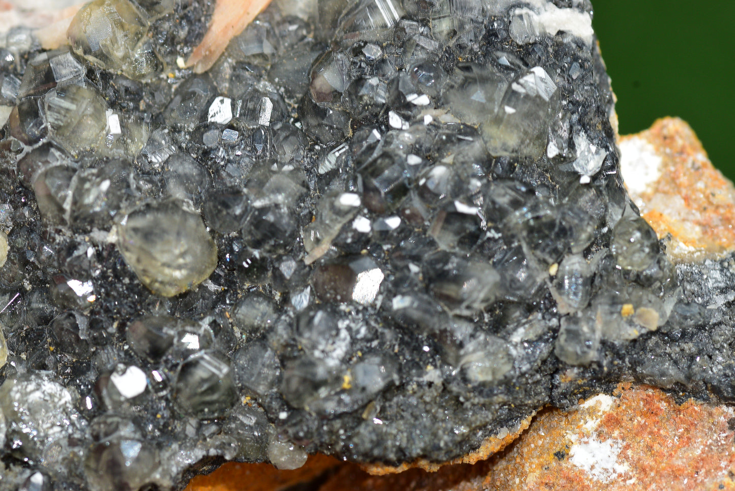 Cerussite with Barite & Dendrite Crystals on Galena RARE Genuine Gemstone from Morocco Fluorescent Mineral Powerful Spiritual Gem - MeteoriteNwa.com