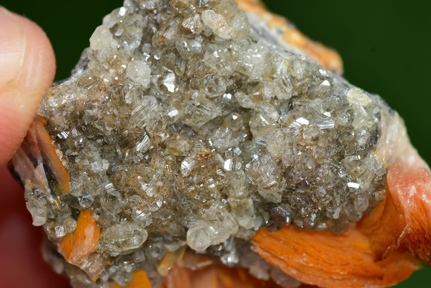 Cerussite with Barite & Dendrite Crystals on Galena RARE Genuine Gemstone from Morocco Fluorescent Mineral Powerful Spiritual Gem - MeteoriteNwa.com