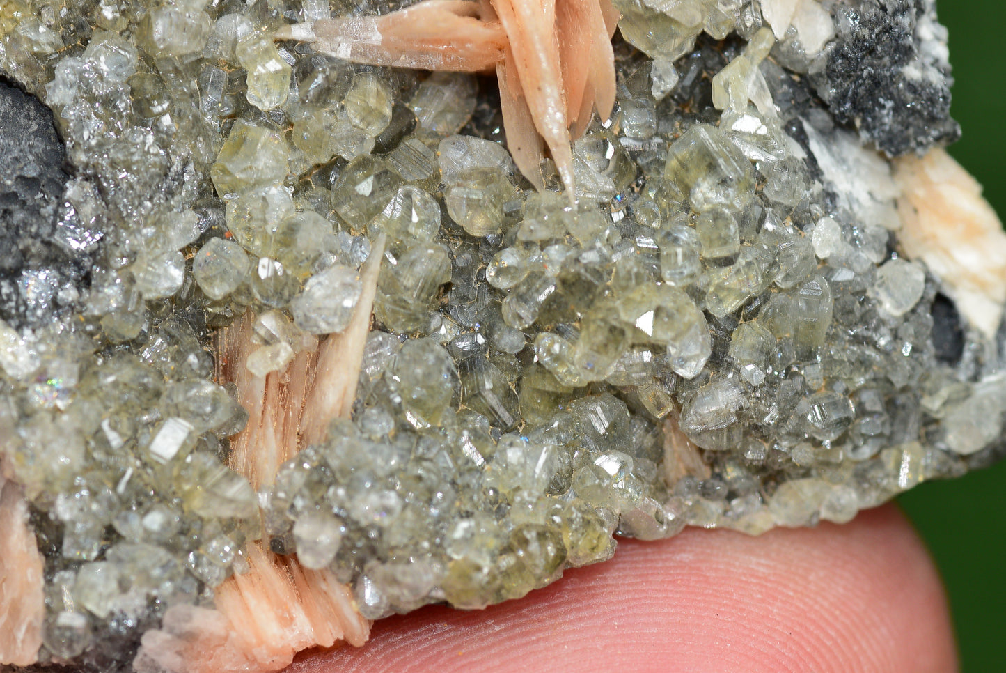 Cerussite with Barite & Dendrite Crystals on Galena RARE Genuine Gemstone from Morocco Fluorescent Mineral Powerful Spiritual Gem - MeteoriteNwa.com