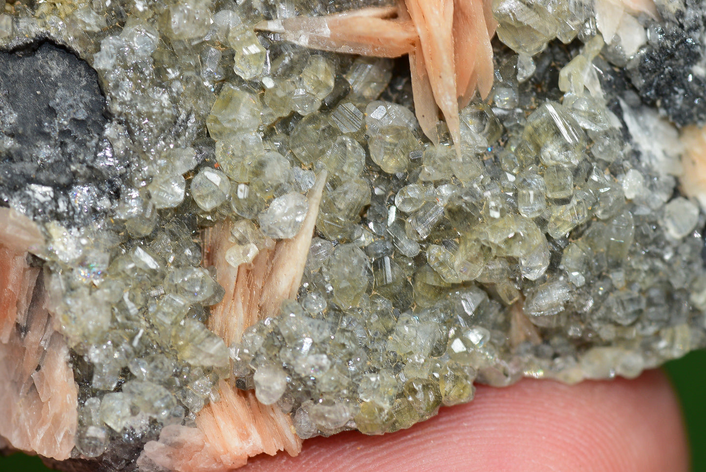 Cerussite with Barite & Dendrite Crystals on Galena RARE Genuine Gemstone from Morocco Fluorescent Mineral Powerful Spiritual Gem - MeteoriteNwa.com