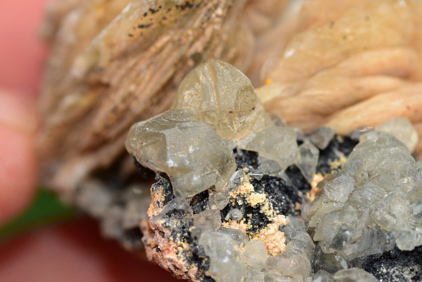 Cerussite with Barite & Dendrite Crystals on Galena RARE Genuine Gemstone from Morocco Fluorescent Mineral Powerful Spiritual Gem - MeteoriteNwa.com