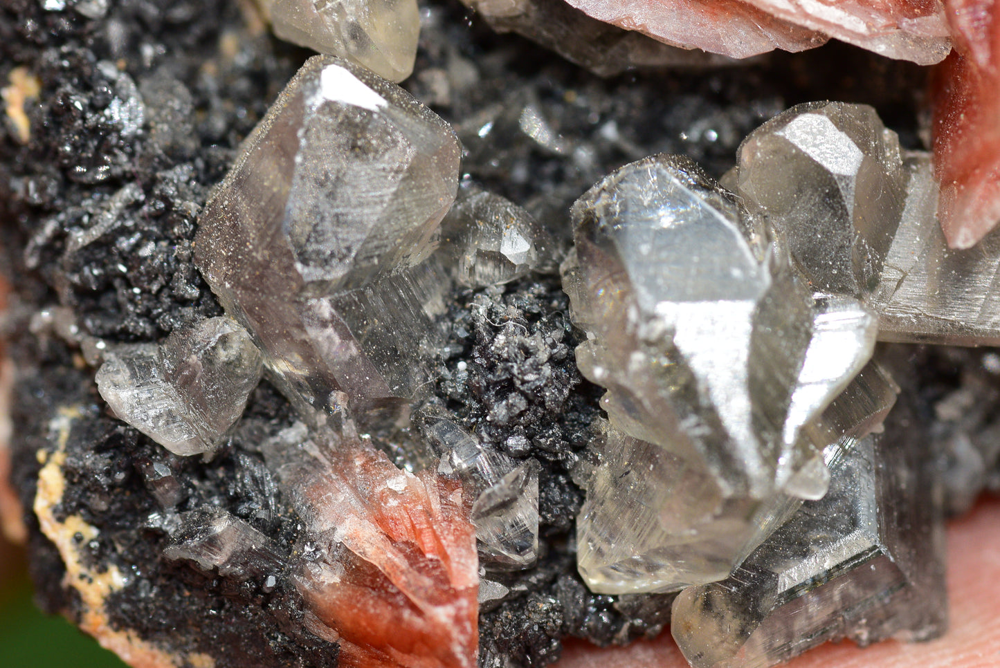 Cerussite with Barite & Dendrite Crystals on Galena RARE Genuine Gemstone from Morocco Fluorescent Mineral Powerful Spiritual Gem - MeteoriteNwa.com