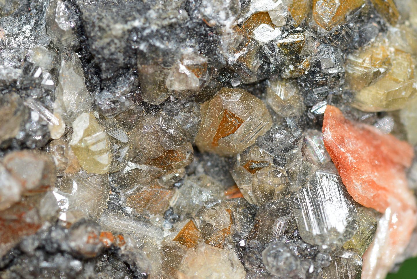 Cerussite with Barite & Dendrite Crystals on Galena RARE Genuine Gemstone from Morocco Fluorescent Mineral Powerful Spiritual Gem - MeteoriteNwa.com