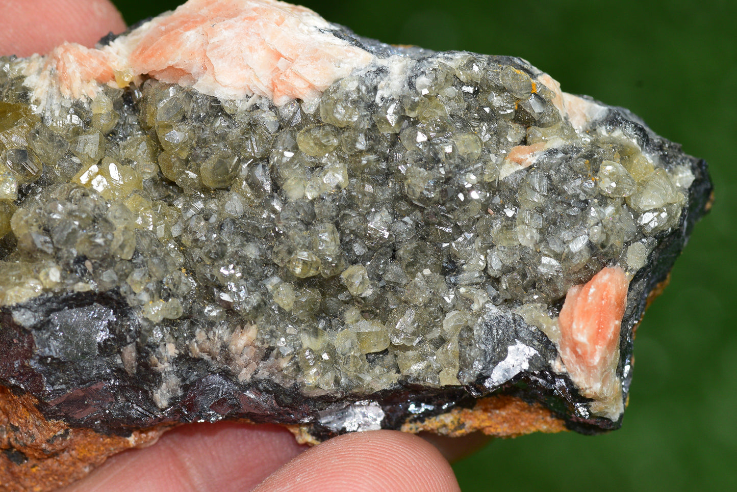 Cerussite with Barite & Dendrite Crystals on Galena RARE Genuine Gemstone from Morocco Fluorescent Mineral Powerful Spiritual Gem - MeteoriteNwa.com