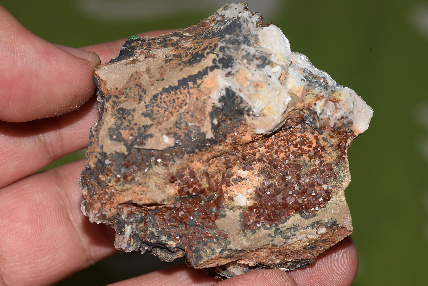 Vanadinite Mineral on Matrix Red Orange Genuine Crystals from Morocco Raw Druzy Natural Specimen Earth Chakra Grounding Gemstone - MeteoriteNwa.com