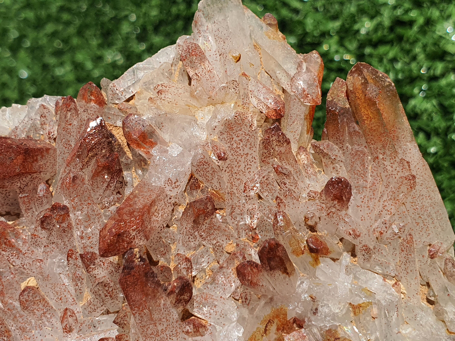 Red Hematoid Quartz Genuine Gemstone Sharp Tower Pointy Cluster Freeform Crystal from Morocco Fire Quartz Red Hematite - MeteoriteNwa.com