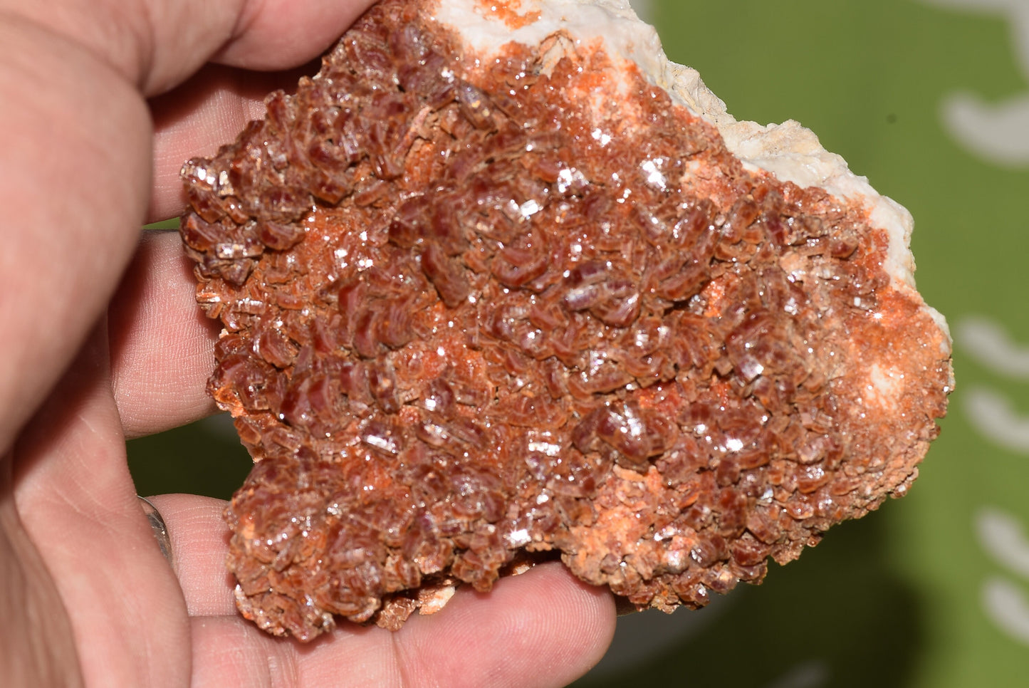 Vanadinite Mineral on Matrix Red Orange Genuine Crystals from Morocco Raw Druzy Natural Specimen Earth Chakra Grounding Gemstone - MeteoriteNwa.com