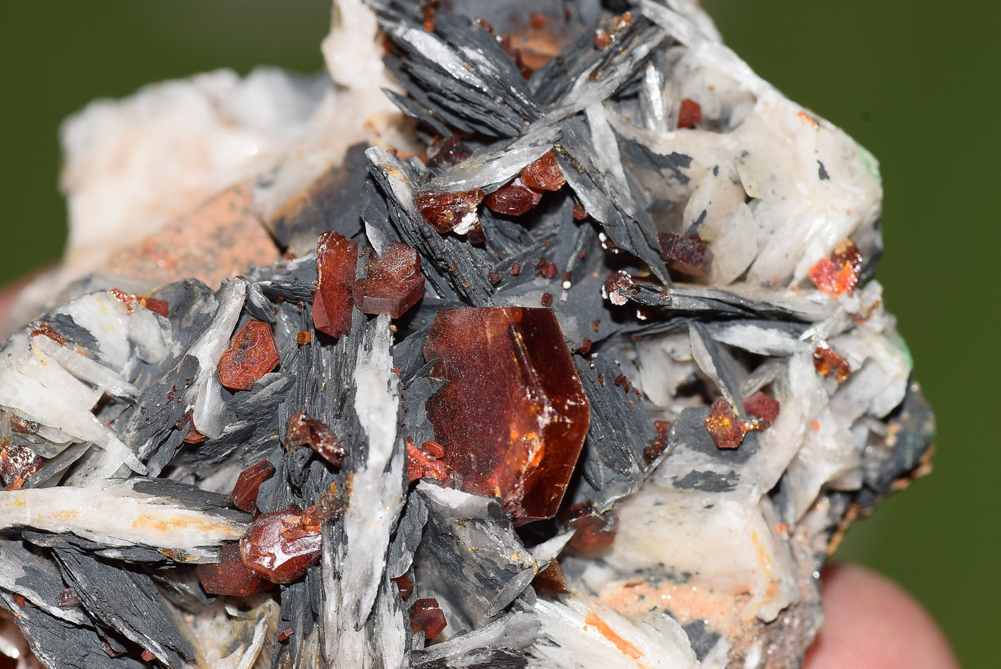 Vanadinite Mineral on Matrix Red Orange Genuine Crystals from Morocco Raw Druzy Natural Specimen Earth Chakra Grounding Gemstone - MeteoriteNwa.com