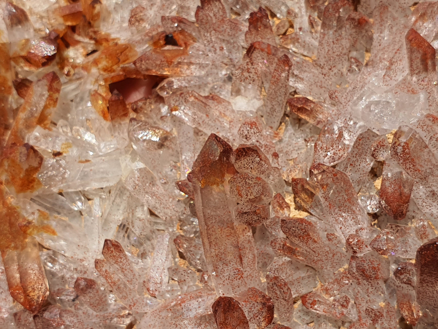 Red Hematoid Quartz Genuine Gemstone Sharp Tower Pointy Cluster Freeform Crystal from Morocco Fire Quartz Red Hematite - MeteoriteNwa.com