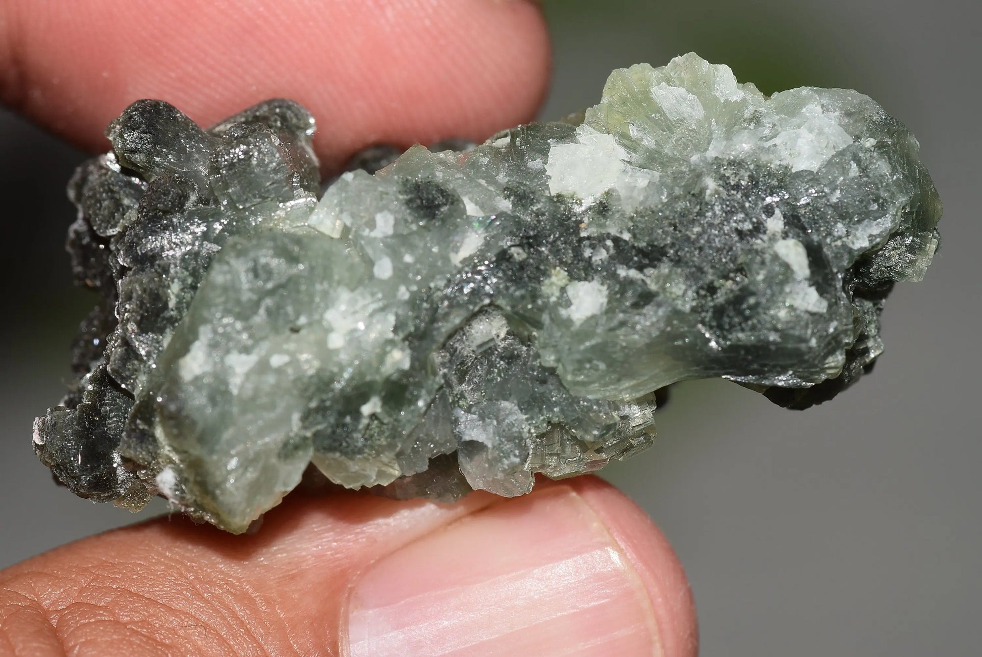 Green Prehnite Crystals Cluster on Matrix Rock Morocco Raw - MeteoriteNwa.com