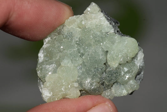 Green Prehnite Crystals Cluster on Matrix Rock Morocco Raw - MeteoriteNwa.com