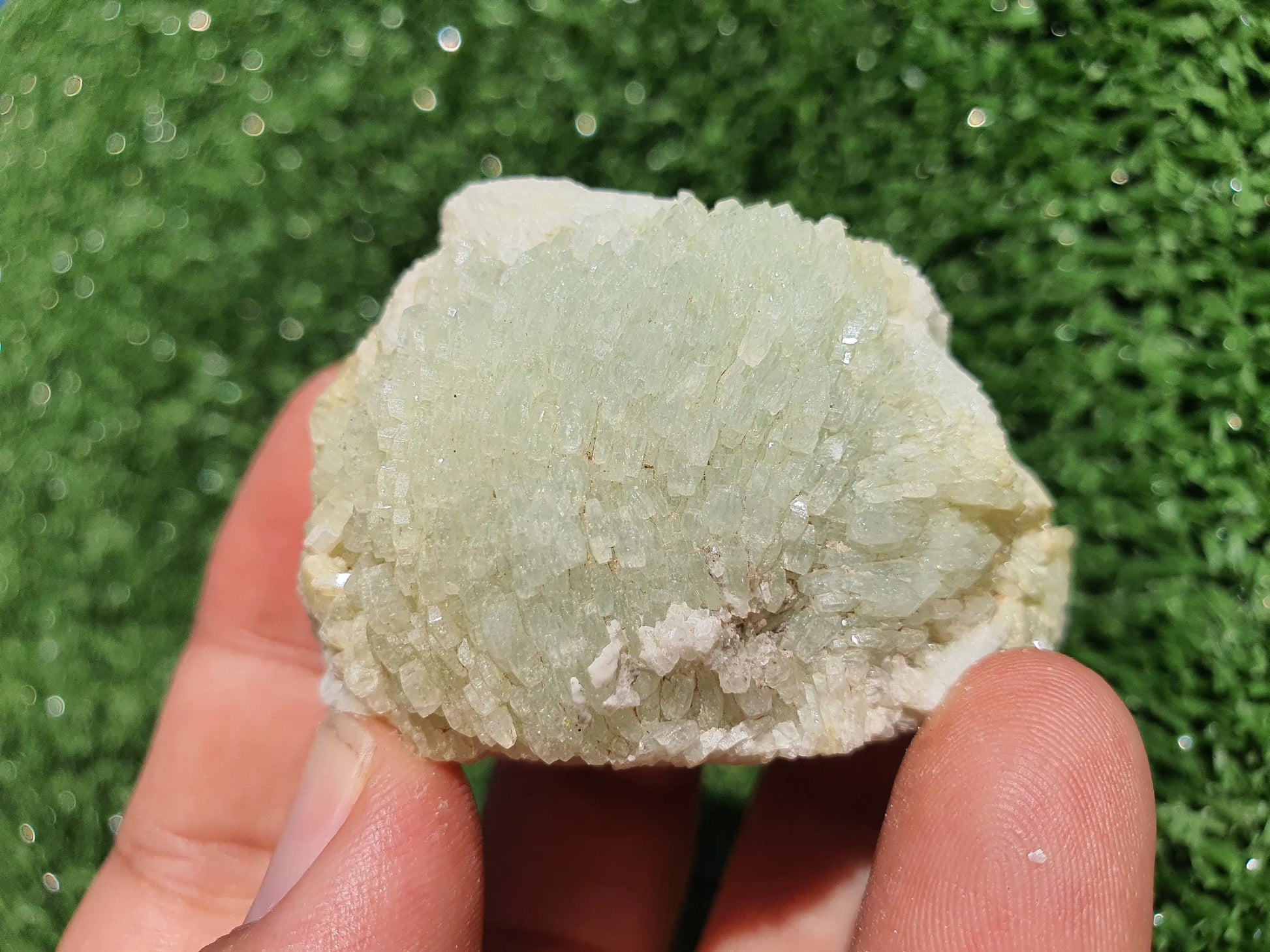 Prehnite crystals with Quartz Imilchil Morocco - MeteoriteNwa.com