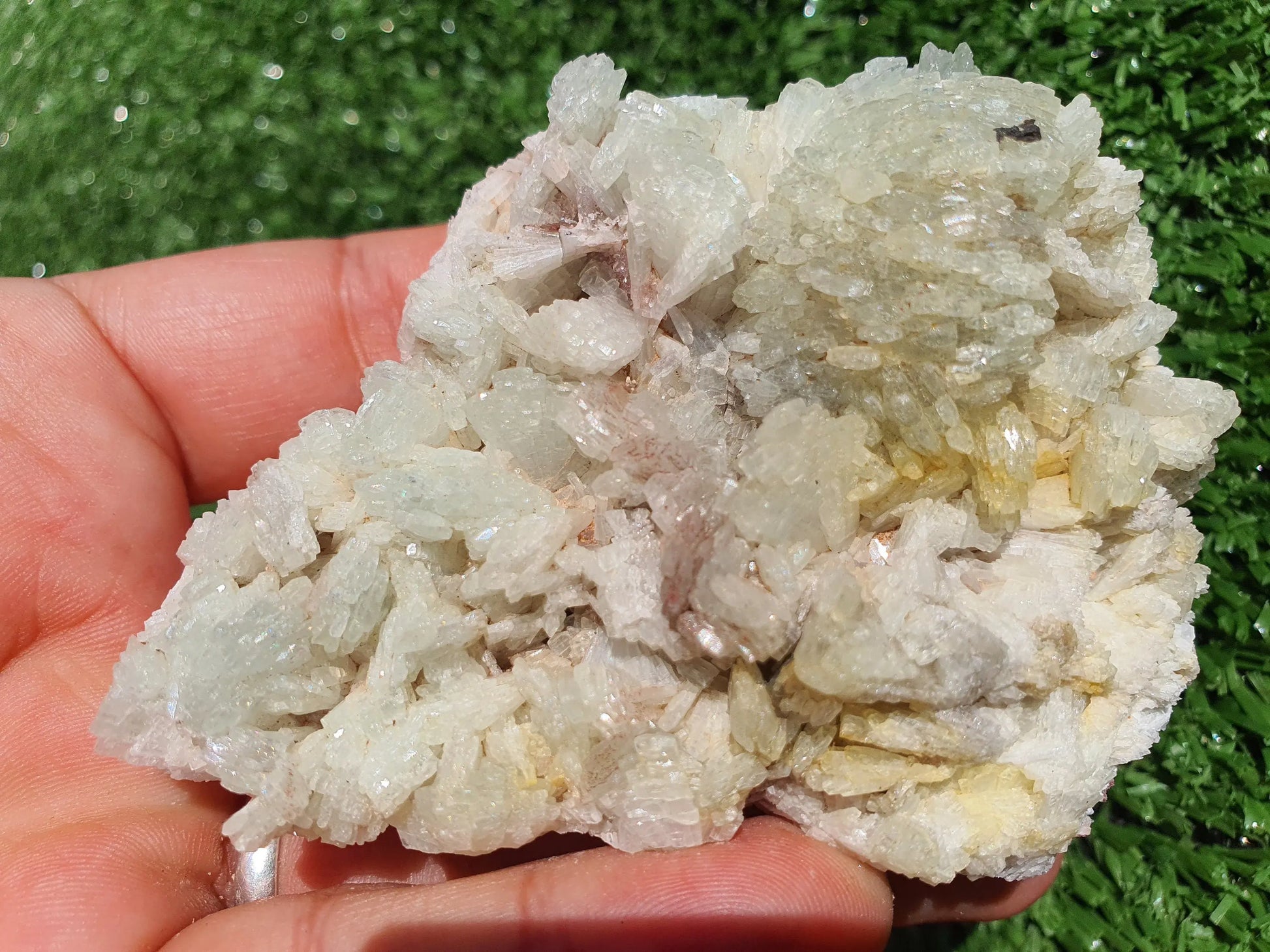 Prehnite crystals with Quartz Imilchil Morocco - MeteoriteNwa.com