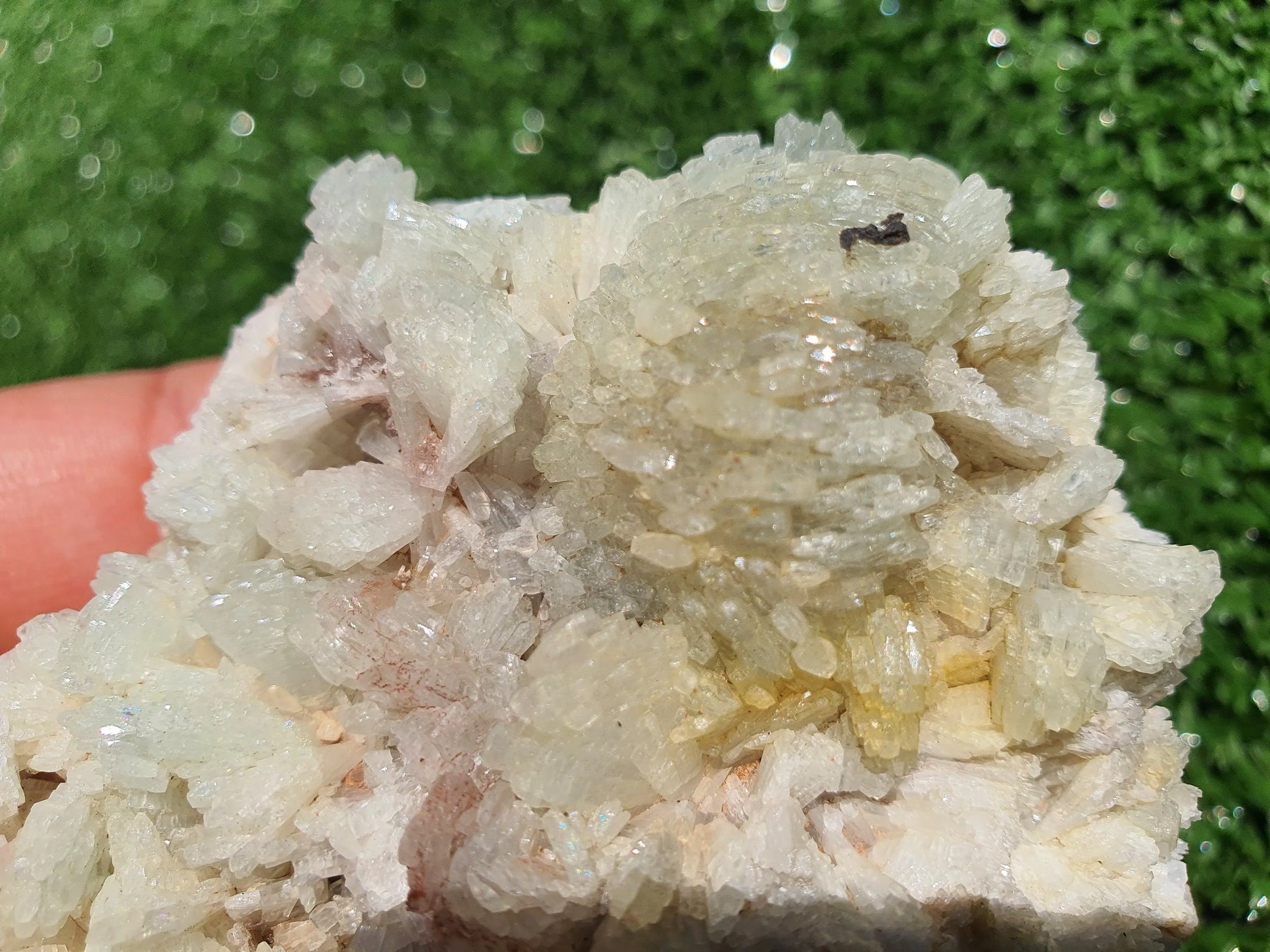 Prehnite crystals with Quartz Imilchil Morocco - MeteoriteNwa.com