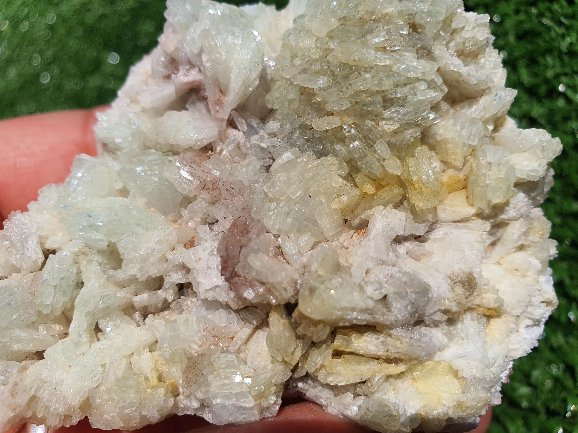 Prehnite crystals with Quartz Imilchil Morocco - MeteoriteNwa.com