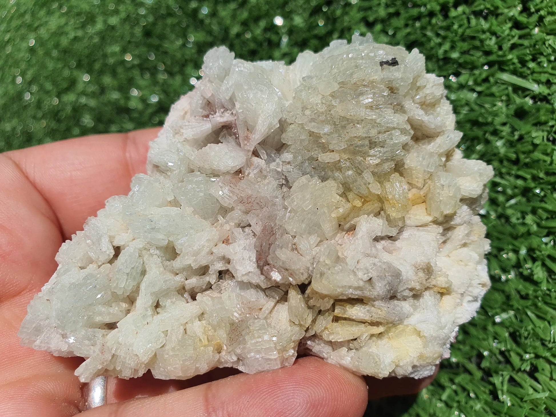 Prehnite crystals with Quartz Imilchil Morocco - MeteoriteNwa.com