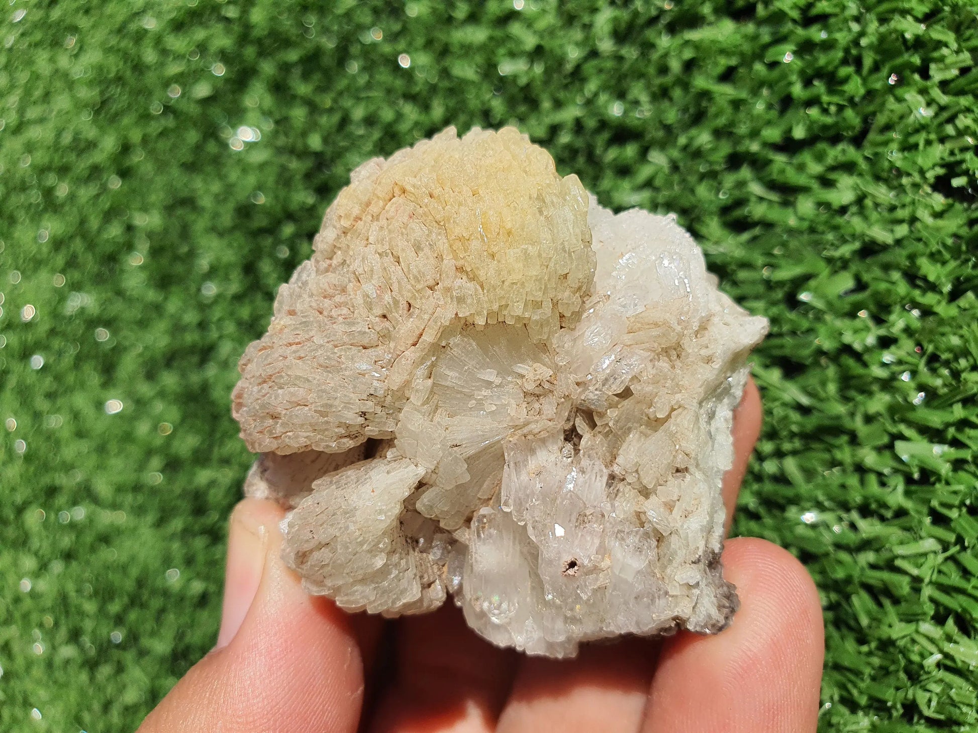 Prehnite crystals with Quartz Imilchil Morocco - MeteoriteNwa.com