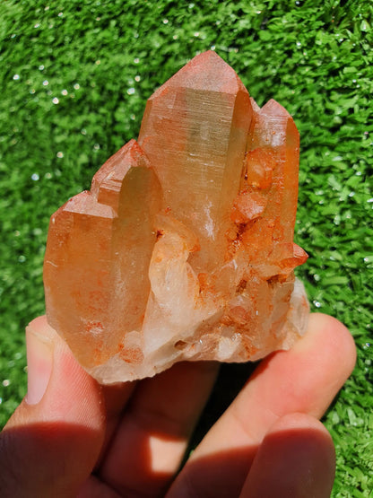 Red Hematoid Quartz Genuine Gemstone Sharp Tower Pointy Cluster Freeform Crystal from Morocco Fire Quartz Red Hematite - MeteoriteNwa.com