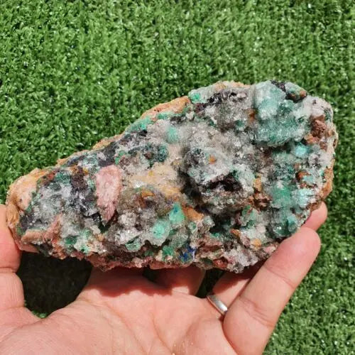 Stunning Rosasite Specimen Mibladen, Morocco Unique Color & Crystal Structure 1 - MeteoriteNwa.com