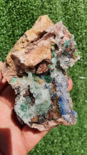 Stunning Rosasite Specimen Mibladen, Morocco Unique Color & Crystal Structure 4 - MeteoriteNwa.com
