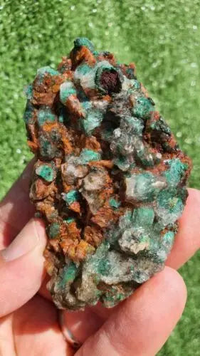 Stunning Rosasite Specimen Mibladen, Morocco Unique Color & Crystal Structure 5 - MeteoriteNwa.com
