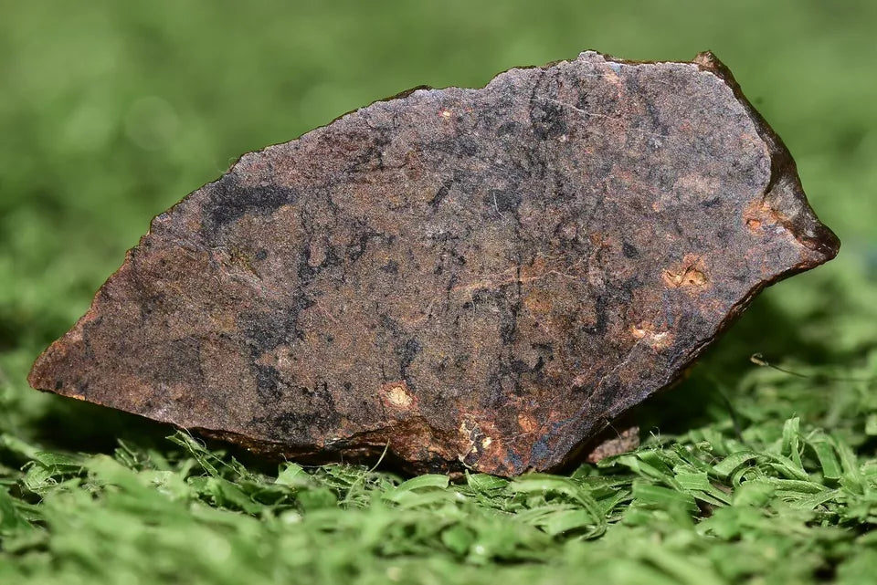 Meteorite Ungrouped achondrite NWA 13272 poikilitic igneous texture 3.15 g Slice - MeteoriteNwa.com