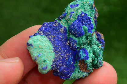 Azurite over Malachite Crystal from Morocco - Freeform Cluster Shape, Natural and Genuine - MeteoriteNwa.com