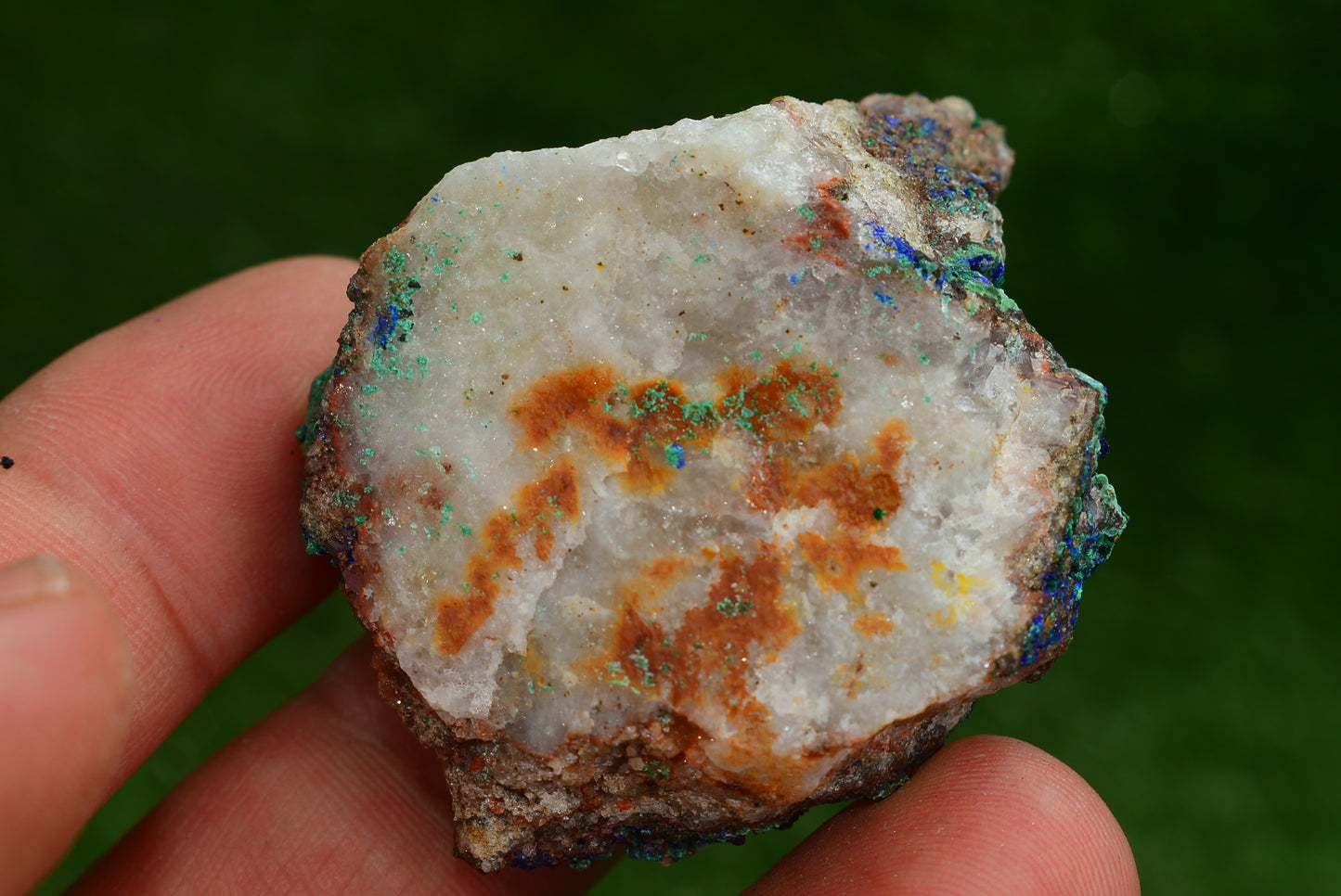 Azurite over Malachite Crystal from Morocco - Freeform Cluster Shape, Natural and Genuine - MeteoriteNwa.com