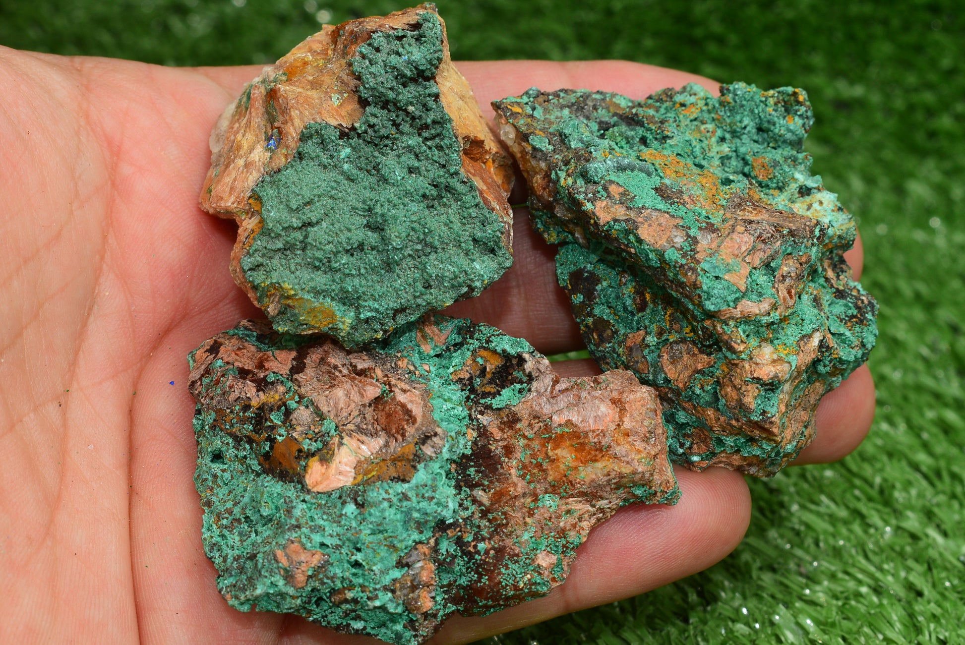 Malachite Crystal from Morocco - Freeform Cluster Shape, Natural and Genuine - MeteoriteNwa.com