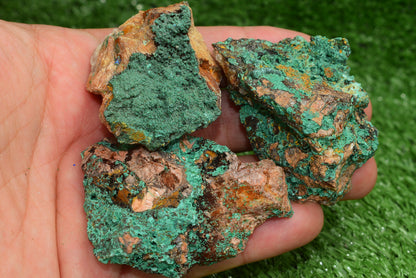 Malachite Crystal from Morocco - Freeform Cluster Shape, Natural and Genuine - MeteoriteNwa.com