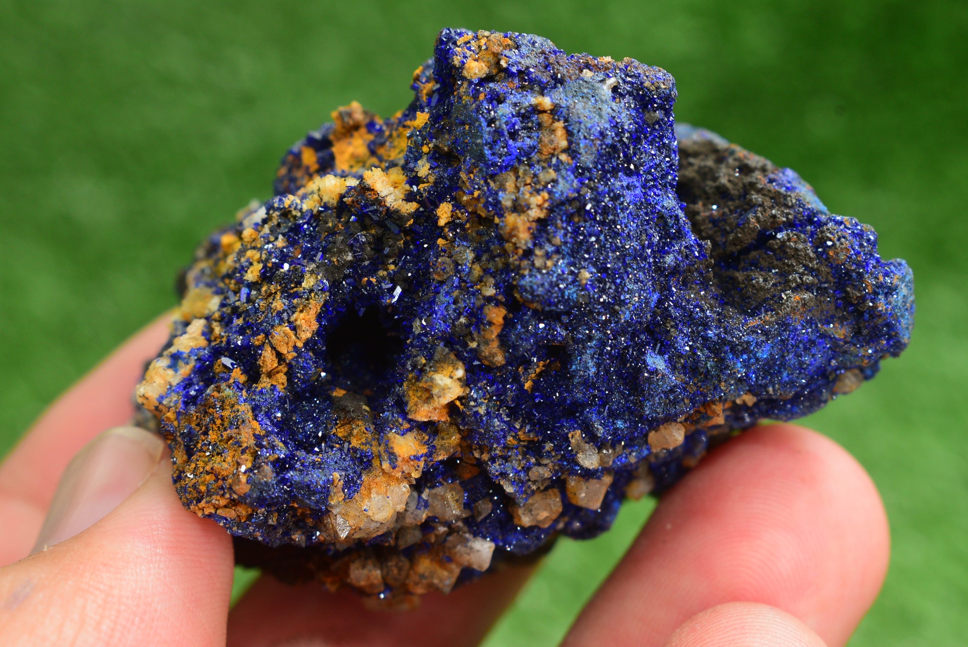 Azurite over Malachite Crystal from Morocco - Freeform Cluster Shape, Natural and Genuine - MeteoriteNwa.com
