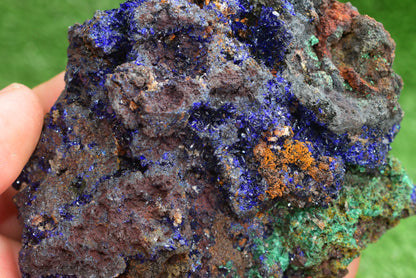 Azurite over Malachite Crystal from Morocco - Freeform Cluster Shape, Natural and Genuine - MeteoriteNwa.com