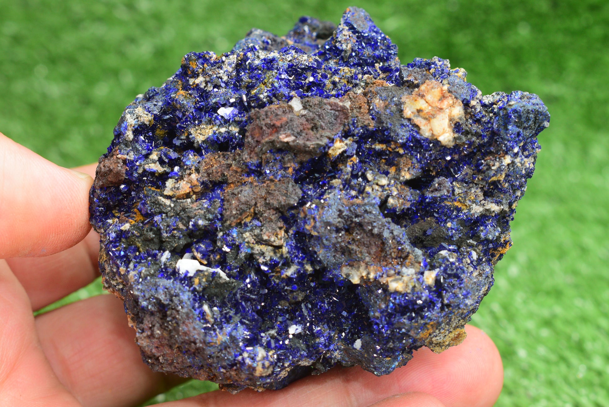Azurite Crystal from Morocco - Freeform Cluster Shape, Natural and Genuine - MeteoriteNwa.com