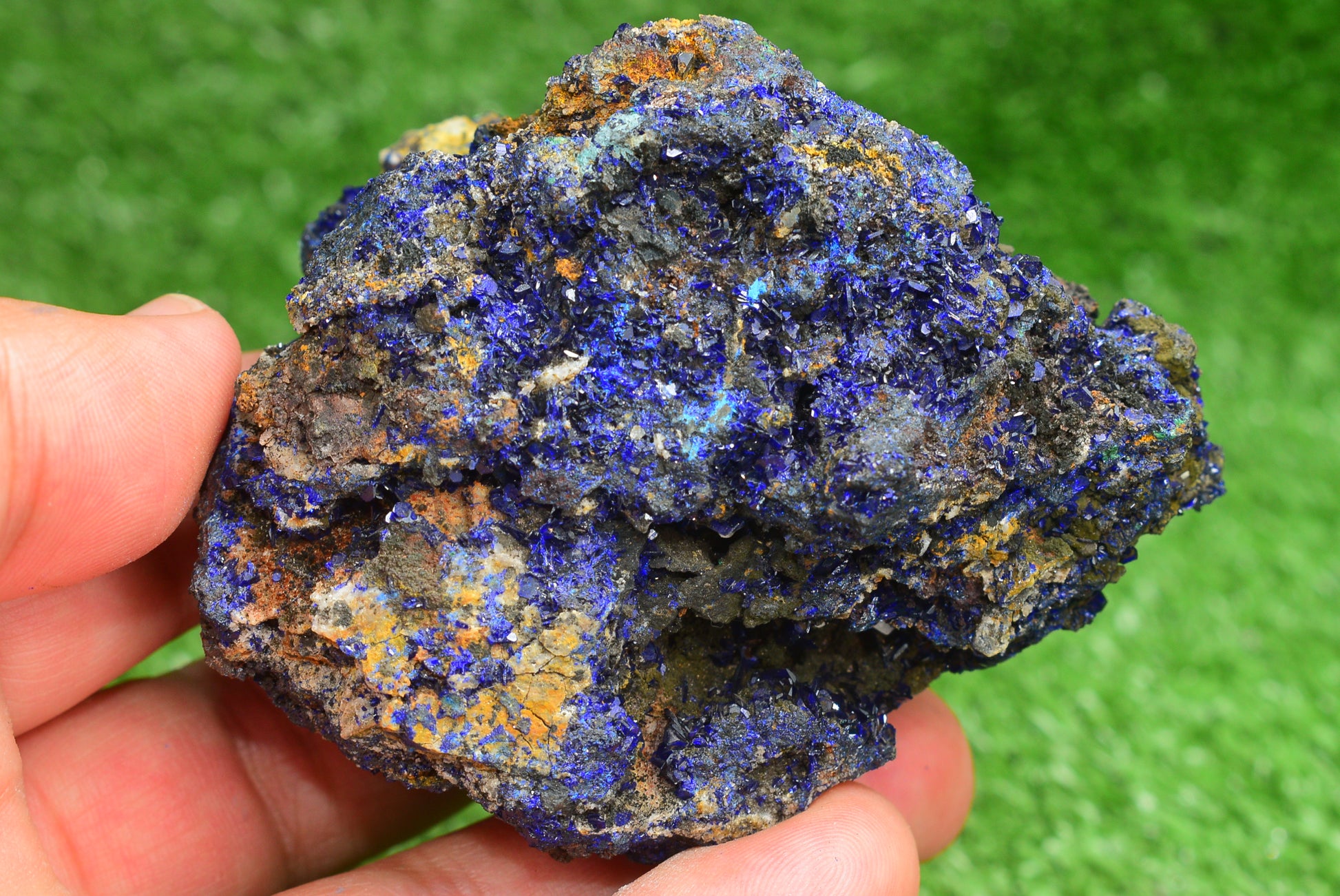 Azurite Crystal from Morocco - Freeform Cluster Shape, Natural and Genuine - MeteoriteNwa.com