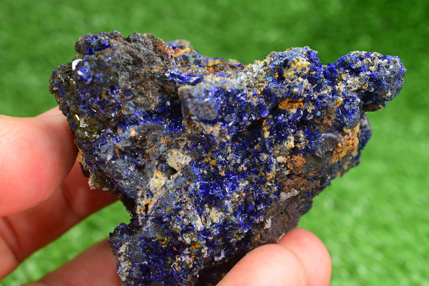 Azurite Crystal from Morocco - Freeform Cluster Shape, Natural and Genuine - MeteoriteNwa.com