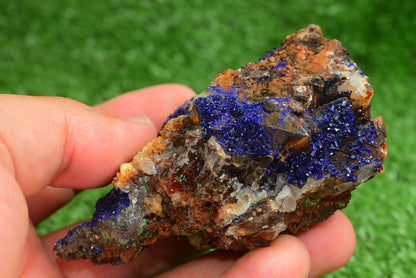 Azurite over Malachite Crystal from Morocco - Freeform Cluster Shape, Natural and Genuine - MeteoriteNwa.com