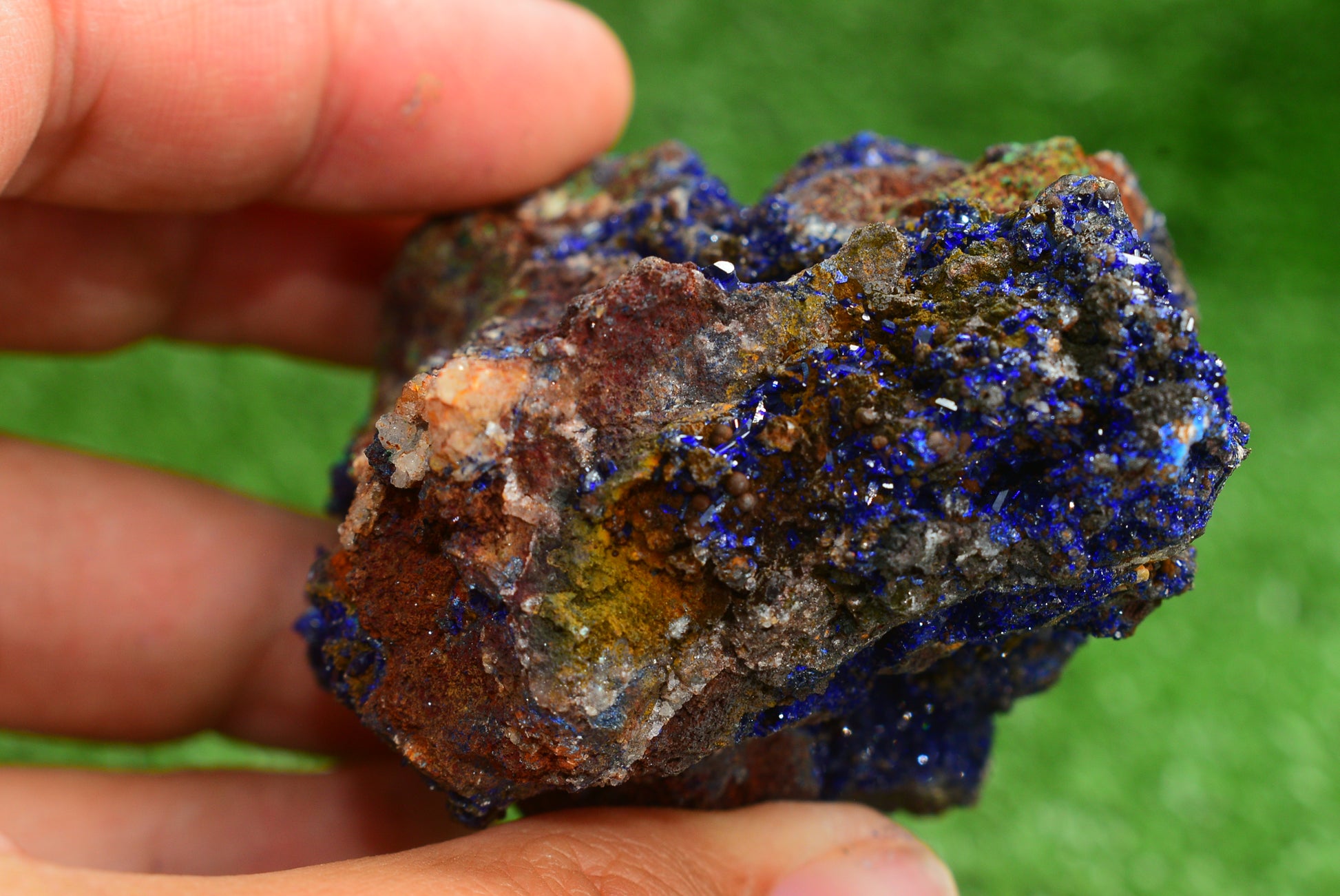Azurite over Malachite Crystal from Morocco - Freeform Cluster Shape, Natural and Genuine - MeteoriteNwa.com