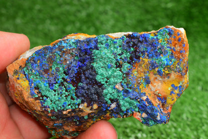 Azurite over Malachite Crystal from Morocco - Freeform Cluster Shape, Natural and Genuine - MeteoriteNwa.com