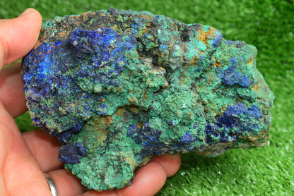 Azurite over Malachite Crystal from Morocco - Freeform Cluster Shape, Natural and Genuine - MeteoriteNwa.com